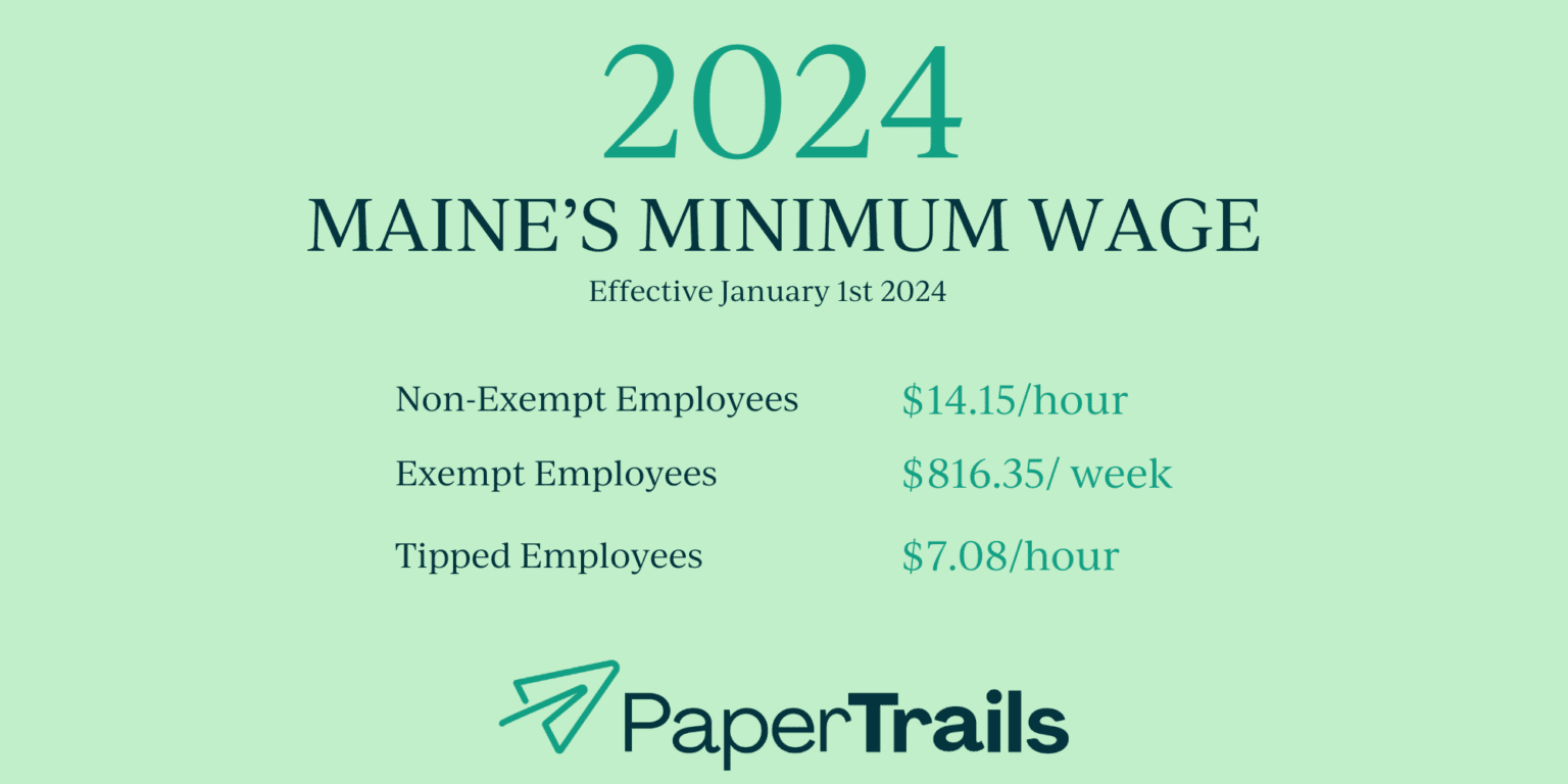 Maine Increases Minimum Wage for 2025 Paper Trails