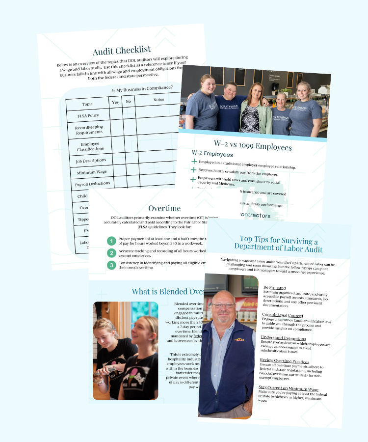 What inside of Guide to DOL Wage and Labor Audits