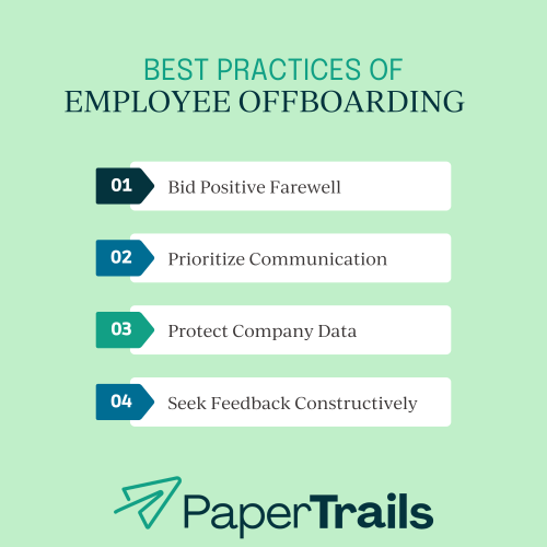 graphic of best practices for employee offboarding